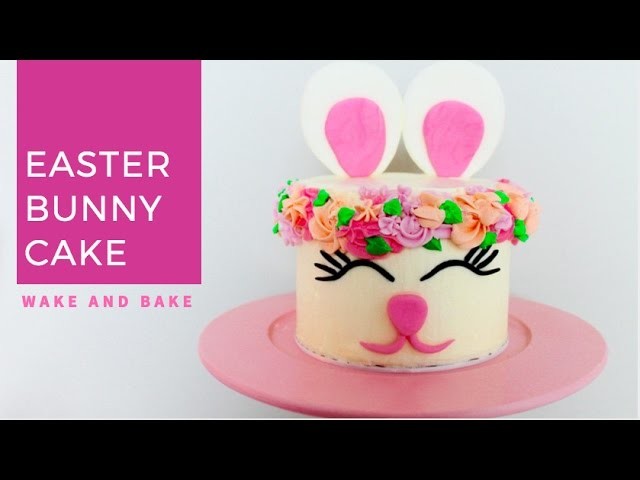 DIY Easter Bunny Cake with Flower Crown for Spring!