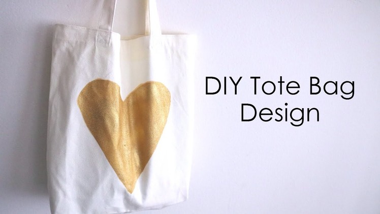 DIY Easy Tote Bag Design! How To Put A Design On A Tote Bag!