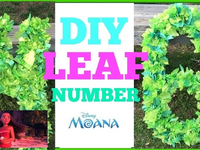 Diy Jungle Leaf Numbers moana Party $5 or less