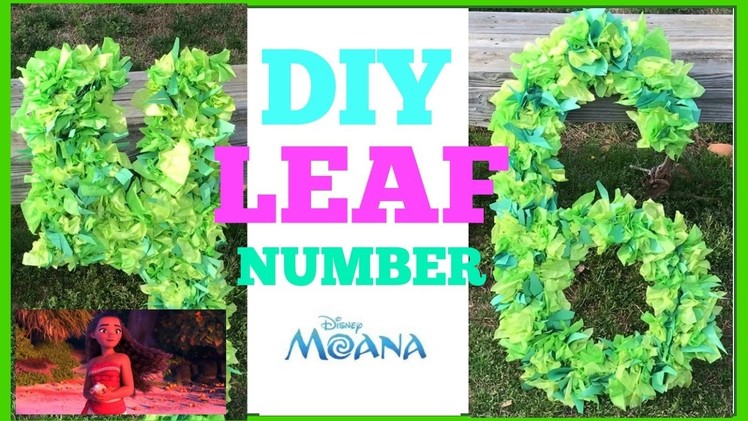 Diy Jungle Leaf Numbers moana Party $5 or less