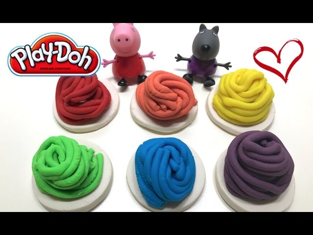 DIY Play-Doh Learn Make Rainbow Noodle Pasta Spaghetti Palm Toy Soda