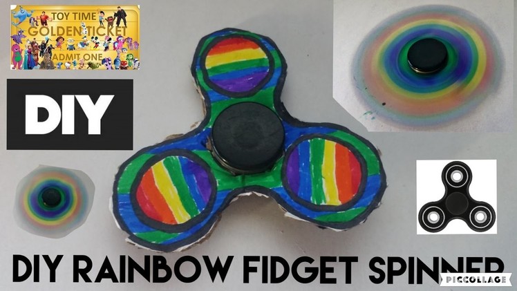 DIY Rainbow Fidget Spinner! #EPIC #AWESOME Tickets To Toy Time