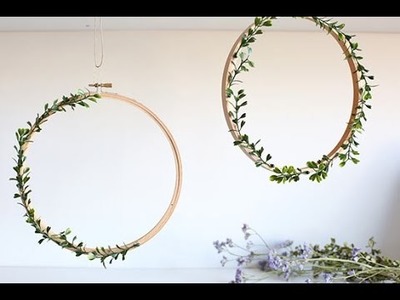 Embroidery Hoop Wreath Tutorial