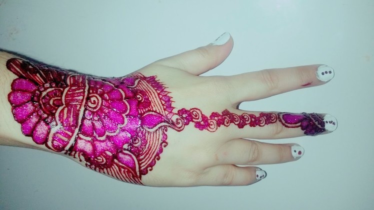 How To Apply Simple Latest New Beautiful Henna Mehndi Pink Flower Design Step By Step Tutorial