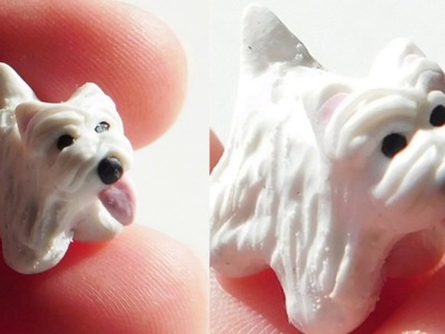 How to make a Miniature Westie  - Polymer Clay Tutuorial - West highland Terrier
