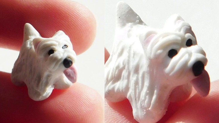 How to make a Miniature Westie  - Polymer Clay Tutuorial - West highland Terrier