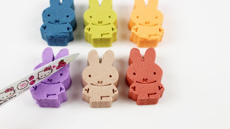Kinetic Sand Toys Colors Bunny Rabbit DIY Learn Color Play Doh Squash RamboToys