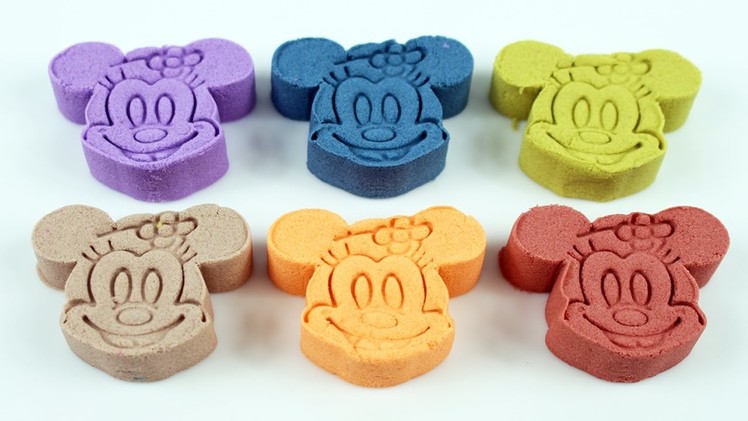 Kinetic Sand Toys Colors Mickey Mouse Girl DIY Learn Colors Jelly Icecream Molds RamboToys