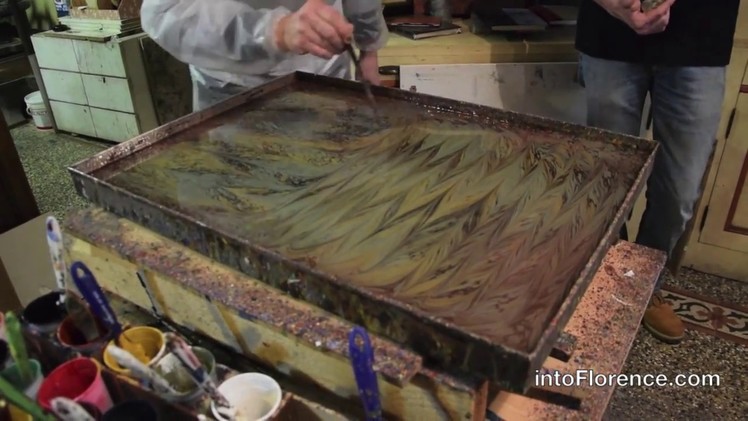 Making Florentine Marbled Paper in Florence