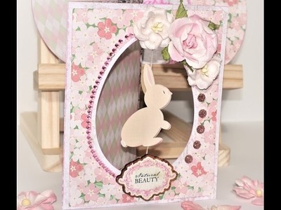 Tutorial: How to make Easter Bunny Spinner Card + Templates