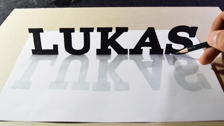 3D Drawing On Paper - Lukas Lettering