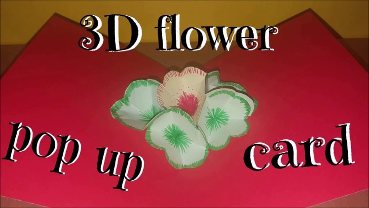 3D flower pop up - Cestitka