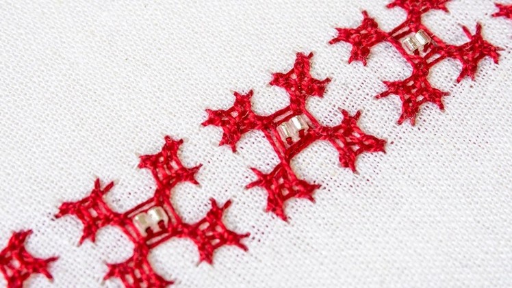 Basic Hand Embroidery Pattern | Kutch Work Tutorial | HandiWorks#109