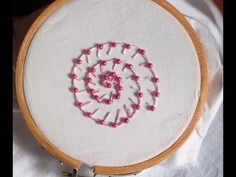 Beaded Button Hole Stitch, Hand Embroidery Tutorial