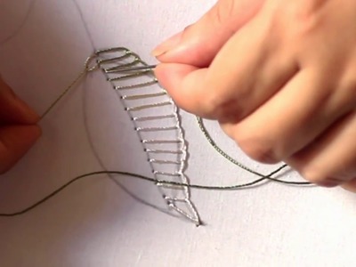 Blanket Stitch for a leaf, Hand Embroidery Tutorial