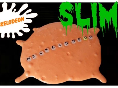 DIY Nickelodeon Orange Logo Slime | How To Make Nickelodeon Slime