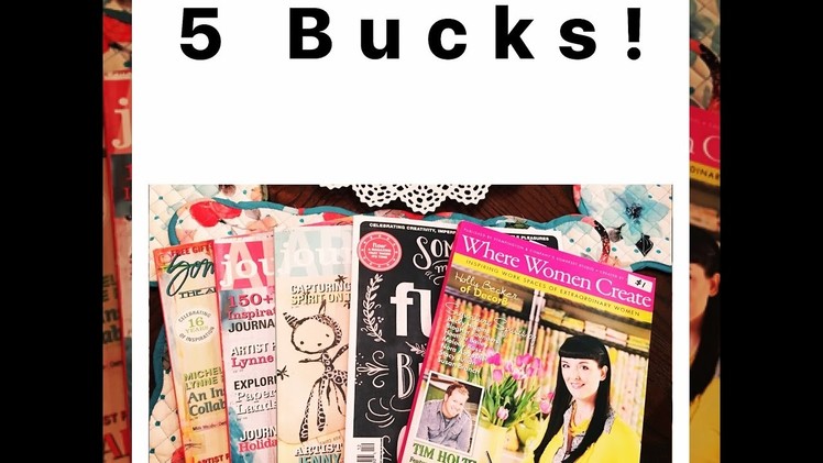 Fun haul from scrapbook garage sale & art journal page!