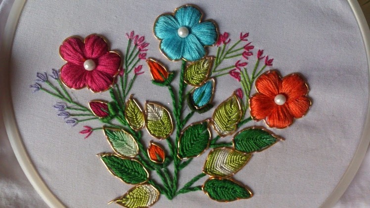 Hand embroidery designs. Fancy embroidery stitches.