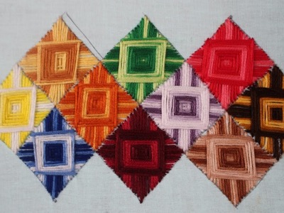 Hand Embroidery Designs | Canvaswork stitch | Stitch and Flower-137