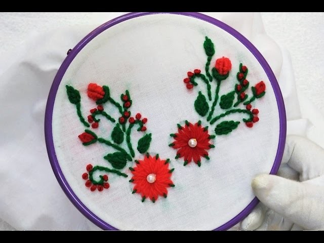 Hand Embroidery - Lazy Daisy Stitch (different way)