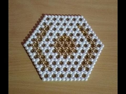 Hand Made Pearl Beaded Table Mat Design # 7