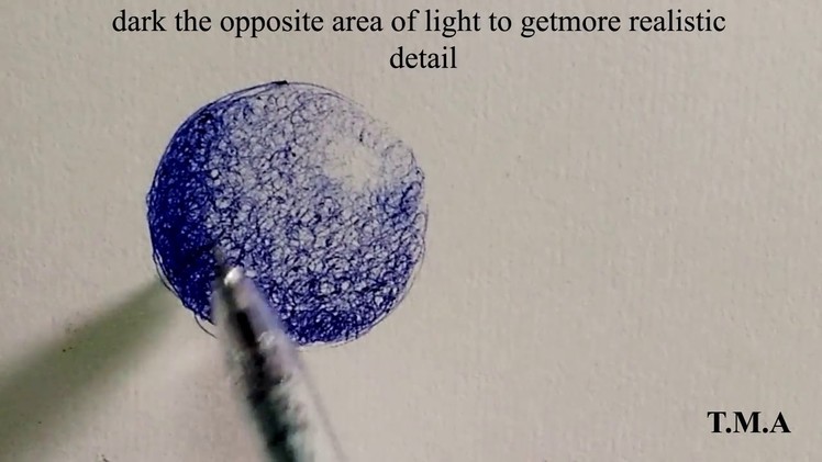 How to draw a 3d ball using ball pen