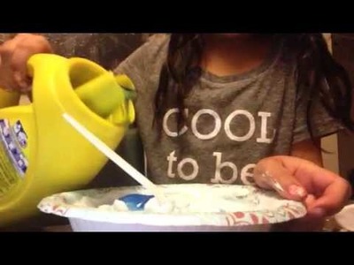 How to make fluffy slime with Tide, Gillette shaving cream, and Elmers glue!