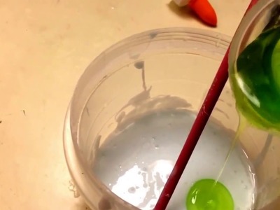 How to make slime with glue, eyedrops, and dish soap!!