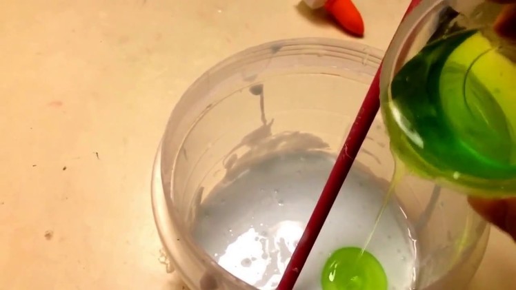 How to make slime with glue, eyedrops, and dish soap!!