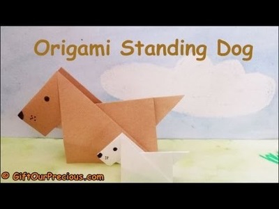 Origami 3D Standing Dog - Simple and Easy Origami Animals for Kids and Everyone