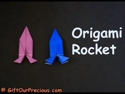 Origami 3D Standing Rocket. Space Shuttle - Simple and Easy Origami for Kids and Everyone