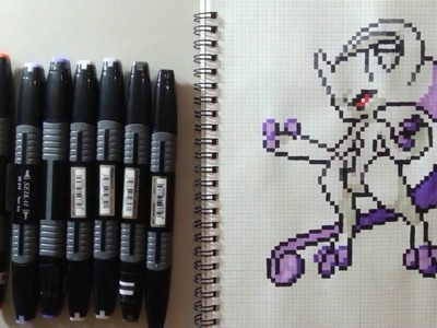 Pixel art - Mega Mewtwo Y (Pokemon XY) | Labyrinth Draw