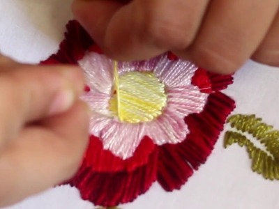 Satin Stitch Flower, Hand Embroidery Tutorial