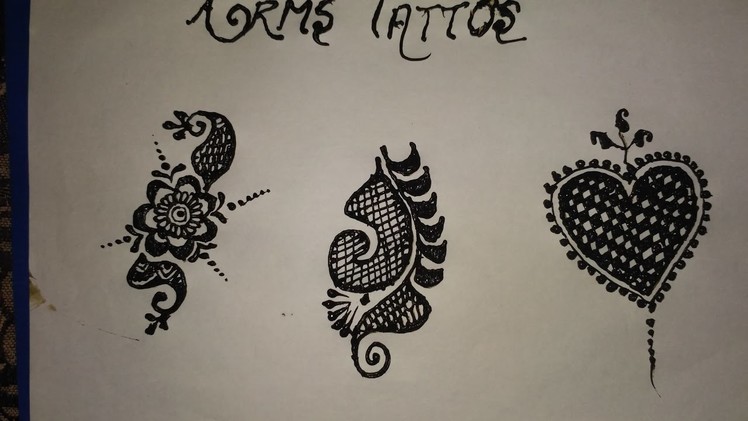 Tatto Mehndi Designs On Arms On Paper 2017