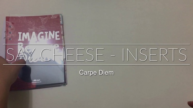 Carpe Diem Planner Inserts - Say Cheese