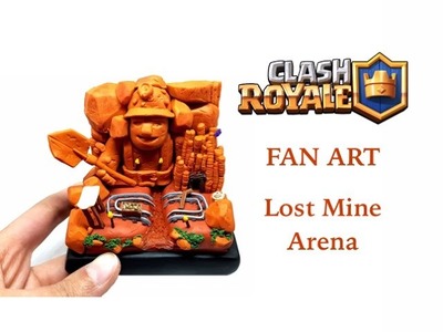 DIY Clash Royale FAN ART - Lost Mine Arena - Polymer clay tutorial