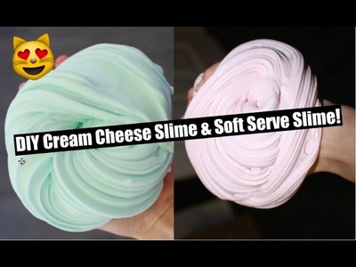 DIY Cream Cheese Slime & Soft Serve Slime! | SarahChoxo