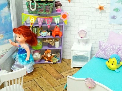 DIY Disney Ariel Mermaid Inspired Toddler Doll Room - Titi Toys and Dolls