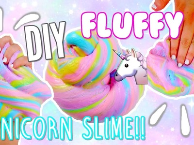 DIY FLUFFY UNICORN SLIME | How To Make Fluffy Slime BEST RECIPE | Unicorn Slime!!