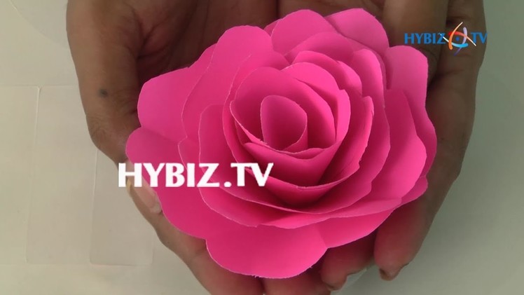 DIY | How to Make Paper Craft Rose Flower | hybiz
