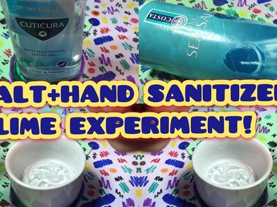 DIY HOW TO MAKE SLIME WITH SALT AND HAND SANITIZER EXPERIMENT! Without borax,glue,detergent