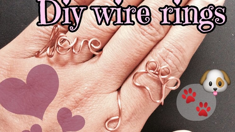 DIY love and paw rings-easy wire ring tutorial