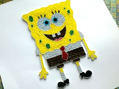 DIY Paper Quilling Spongebob - How to make Spongebob