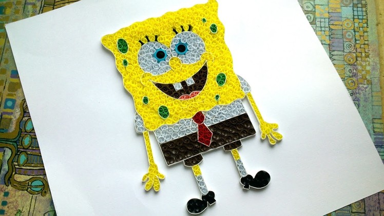 DIY Paper Quilling Spongebob - How to make Spongebob