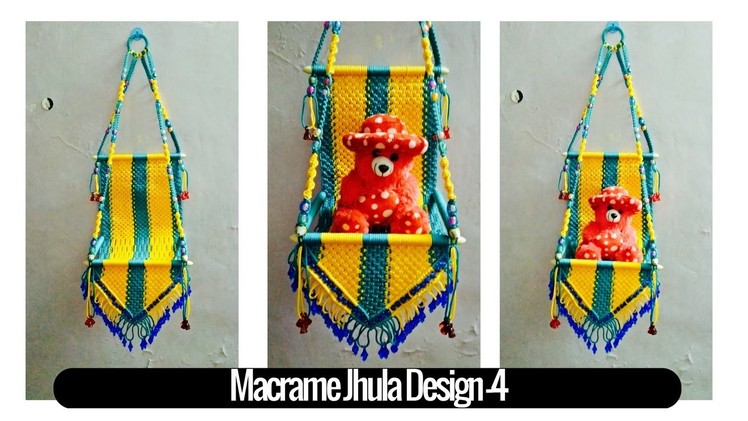 DIY simple tutorial of Macrame Jhula Design 4 | Macrame Art