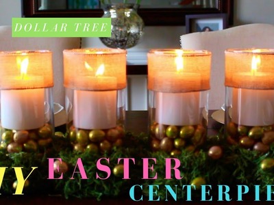 Dollar Tree DIY | Easter Moss Candle Centerpiece