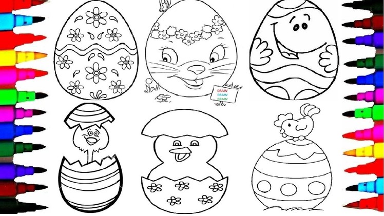 Easy Cute Things to Draw for Beginners - Easter Eggs - Fun Things to Draw