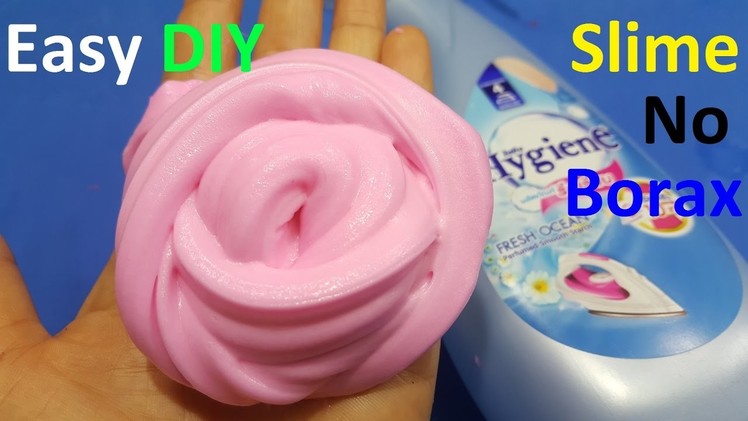 Easy Diy ! How To Make slime Fluffy without borax, lens, denicold .  !