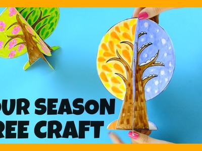 Four Seasons Tree Craft With Template - paper crafts ideas