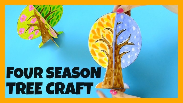 Four Seasons Tree Craft With Template - paper crafts ideas